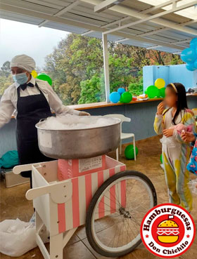 Carrito de algodon de azucar eventos masivos