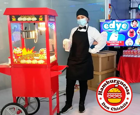 Carrito para crispetas eventos